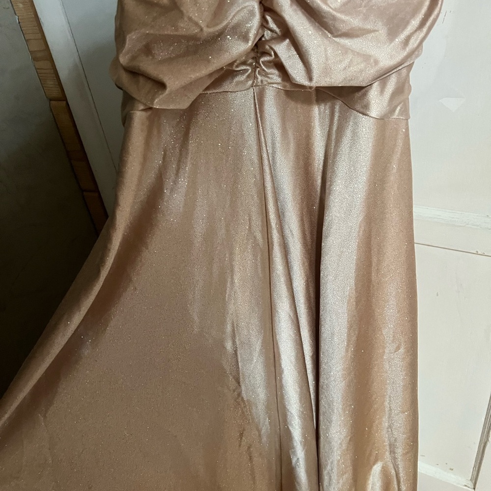 Champagne sparkly gown - Picture 6 of 7